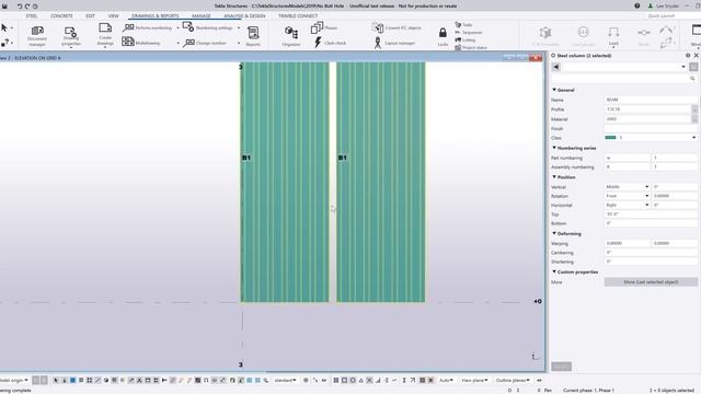 Improvements In Bolt Holes in Tekla Structures 2019 смотреть онлайн