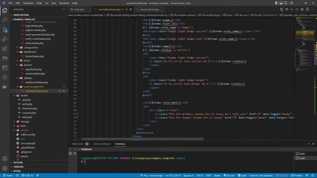 SHOW CURD USER IN LARALVEL 9 TEMPLATE смотреть онлайн