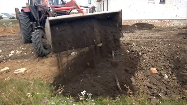 Поднятие уровня участка. Крыльцо из блоков смотреть онлайн