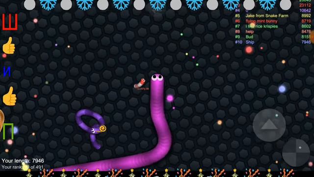 #мультики #мультигра #длядетей #slitherio #червячки Червячек хомячит все ))