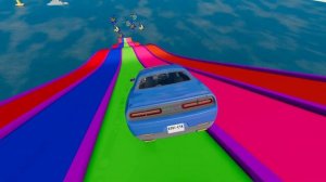 КАК ПОЙМАТЬ АКУЛ? НЕОБЫЧНАЯ РЫБАЛКА. Гоша и Чич на машинах по цветным горкам. Beamng drive.