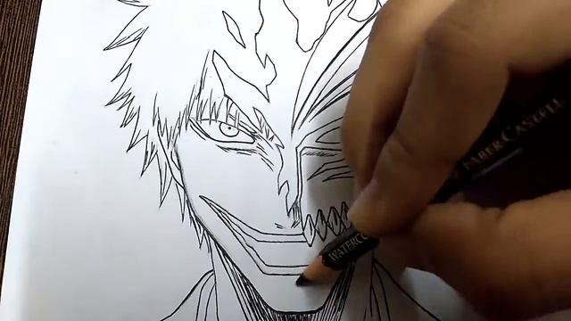 Drawing Ichigo Kurosaki - Hollow Mask | Bleach смотреть онлайн