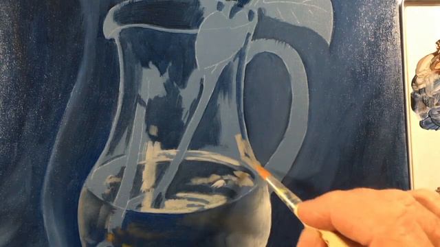 Come dipingere ad olio la trasparenza di un vaso di vetro смотреть онлайн