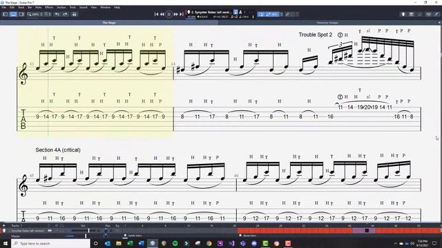 The Stage - Intro Guitar Tapping Muscle Memory Tab | Avenged Sevenfold