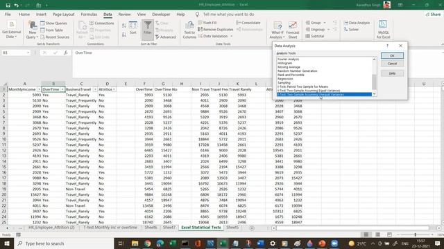 T-test using Excel Data Analysis Tool Pack смотреть онлайн