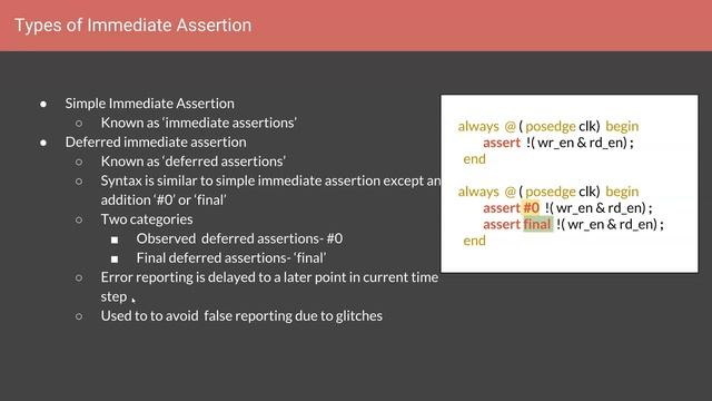 Systemverilog Assertions: S3 - Immediate Assertions & Concurrent Assertions смотреть онлайн
