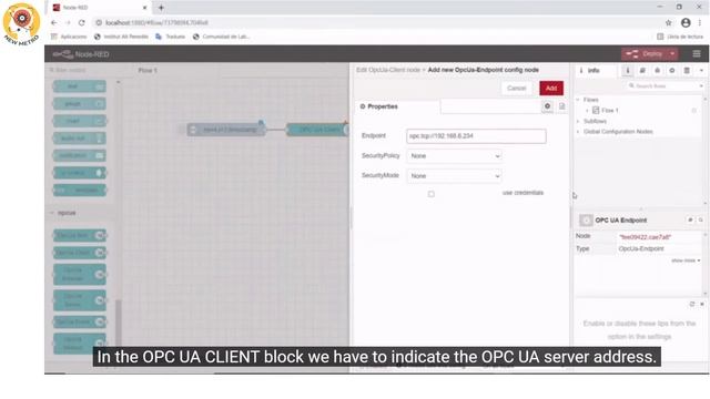 OPC UA NODE RED смотреть онлайн