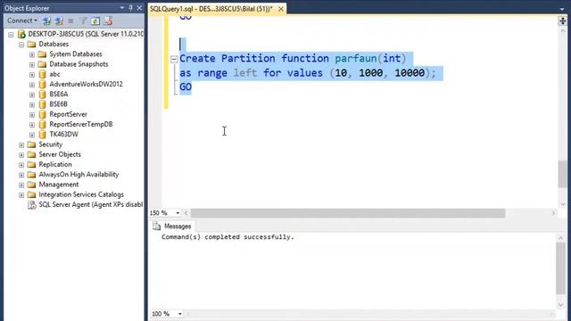 Partition Table in SQL Server смотреть онлайн