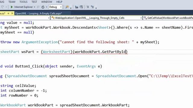 OpenXML - How to loop through empty cells смотреть онлайн