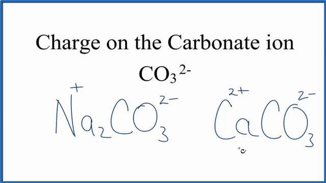 How To Find The Charge On The Carbonate Ion