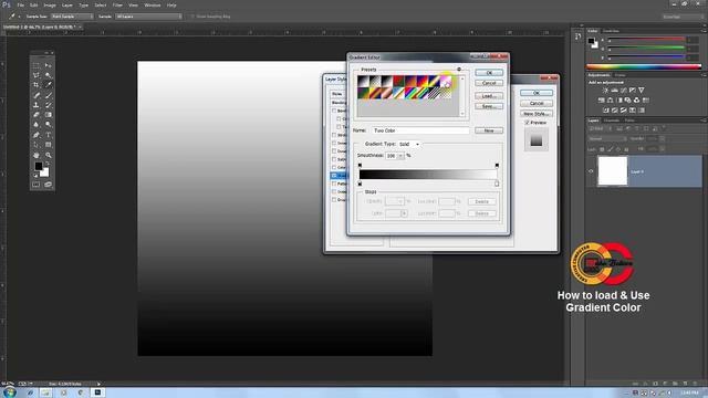 Photoshop Bangla Tutorial How to use Gradient Color смотреть онлайн