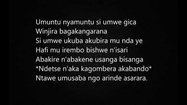 Umuntu Nyamuntu (+lyrics) - Cassien Twagirayezu - Rwanda