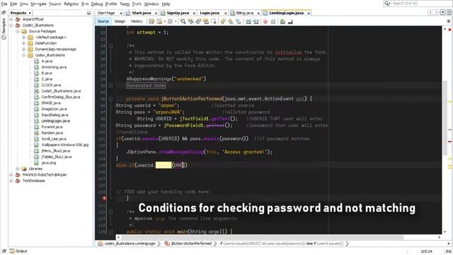 Limiting Number of Login Attempts in Java-NetBeans | ARBX Codex 2019 смотреть онлайн