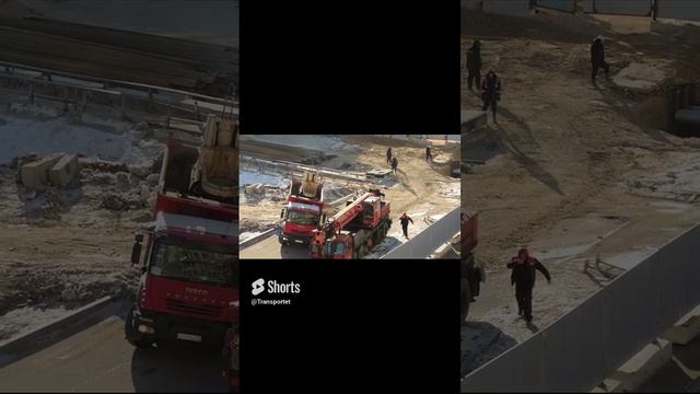 Самосвал привез сваевдавливающую установку #Shorts смотреть онлайн