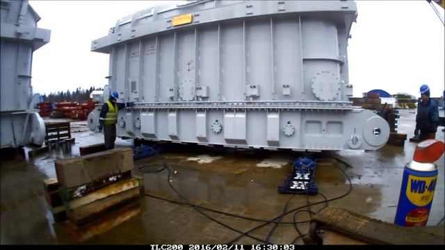 перемещение транаформаторов при помощи скиддинг-системы смотреть онлайн