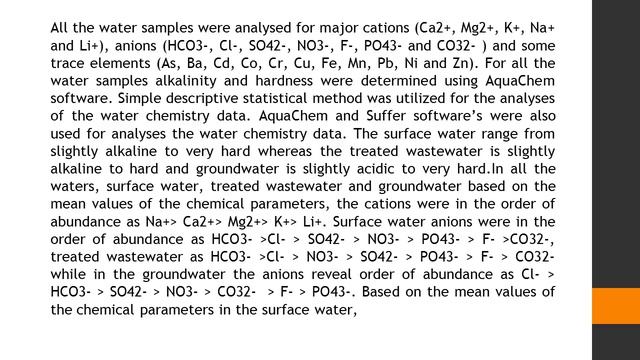 Impacts of Treated Wastewater on the Surface Water and Groundwater Quality A Case Study in North Ea смотреть онлайн