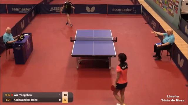 WU Yangchen vs ASCHWANDEN Rahel - 2019 ITTF Aberto de Portugal смотреть онлайн