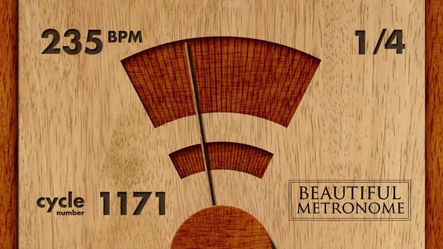 235 BPM 1/4 Wood Metronome HD смотреть онлайн