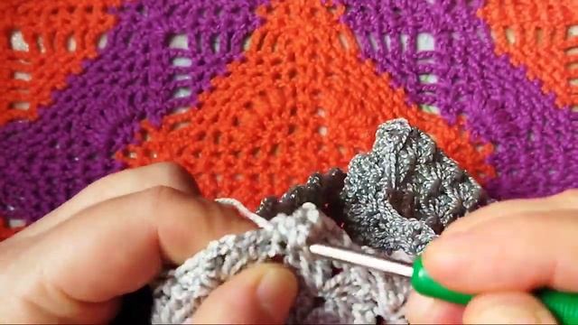 Красивый узор крючком ВЕЕРОЧКИ для вязания сумки,юбки,жакета,кардигана. Мастер-класс. смотреть онлайн