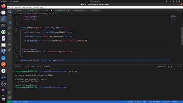 Login and Registration in Nodejs w/ MongoDB | MERN Fitness App | Pt 3 смотреть онлайн
