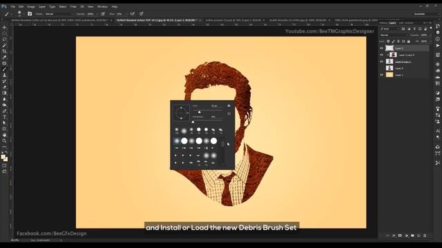 Photoshop Portrait Coffee Powder Art Effects Tutorial | Threshold Method | Photo Editing смотреть онлайн