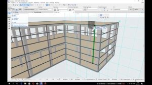 Навесная стена в Archicad 21. Редактирование навесной стены