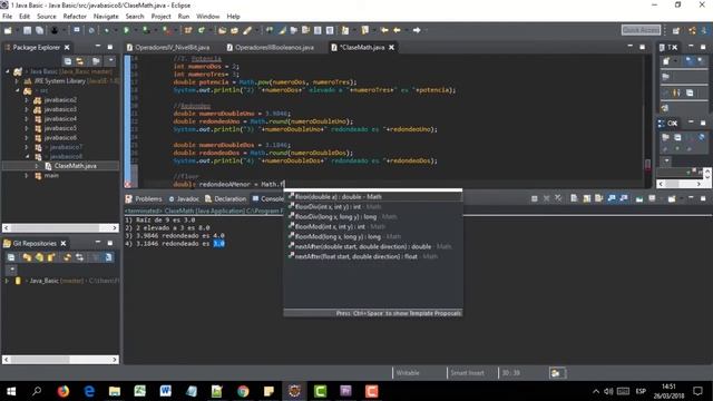 08 Curso JAVA Básico.Clase Math: sqrt, pow, round, floor, ceil,min,max,abs,sin,cos,tan,constantes смотреть онлайн