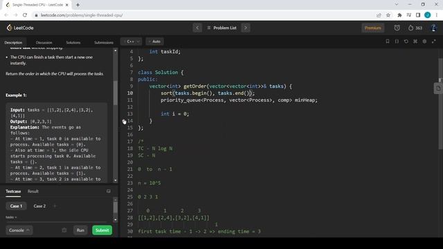 1834. Single-Threaded CPU | Priority Queue | Min Heap | TC - O(NlogN) | SC - O(N) | Sorting | Mediu смотреть онлайн
