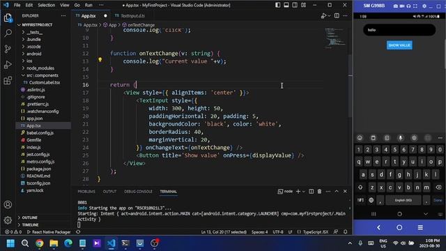 React Native Mobile app development | Sinhala - සිංහලෙන් | #15 Show TextInput value in a Message bo смотреть онлайн