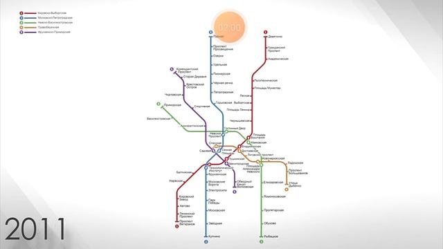 Развитие Петербургского метро (1955-2060) смотреть онлайн