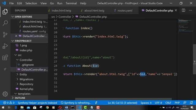 Symfony 4 for beginners (in arabic) | Route with parameter Part 1 смотреть онлайн