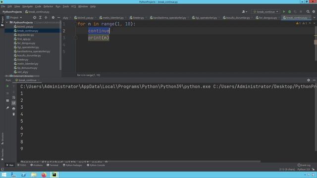 Python 3 Dersleri 18 - break ve continue Deyimleri смотреть онлайн