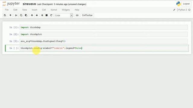 create the first sine wave using python THINK DSP #Signal #Processing #Python #DSP смотреть онлайн