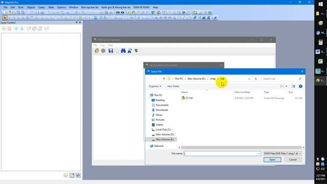 Hướng dẫn chuyển file DWG của Autocad sang file .tab của Mapinfor смотреть онлайн