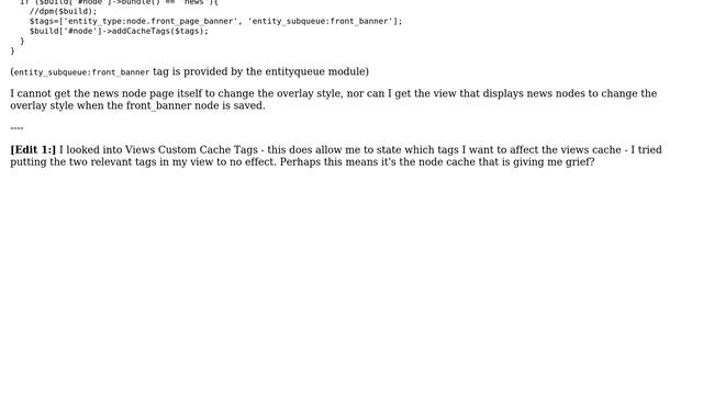Drupal: How can I rebuild node / view cache based on the contents of an entityqueue? смотреть онлайн