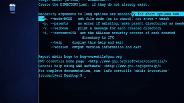 Creating new directories with the mkdir command смотреть онлайн