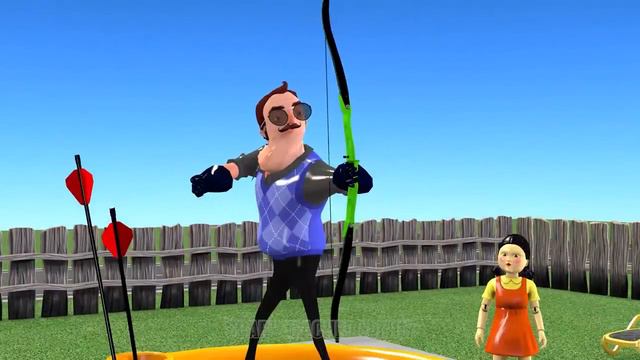 Scary Teacher 3D vs Squid Game Trying Monster Boat Flying Challenge with Balloon Mask and Bicycle смотреть онлайн