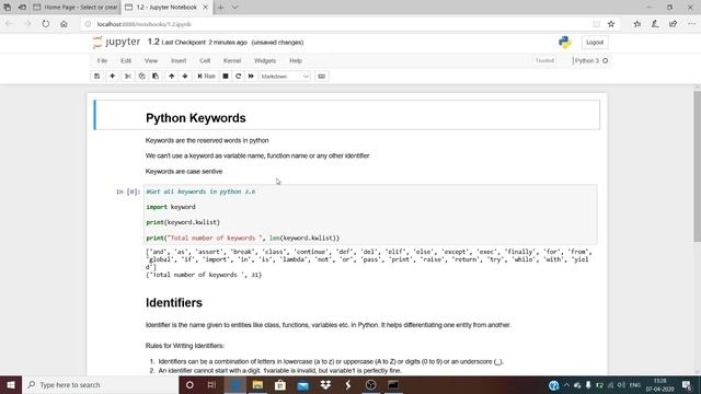 Keywords and identifiers | Python for Data Science | part 1 смотреть онлайн