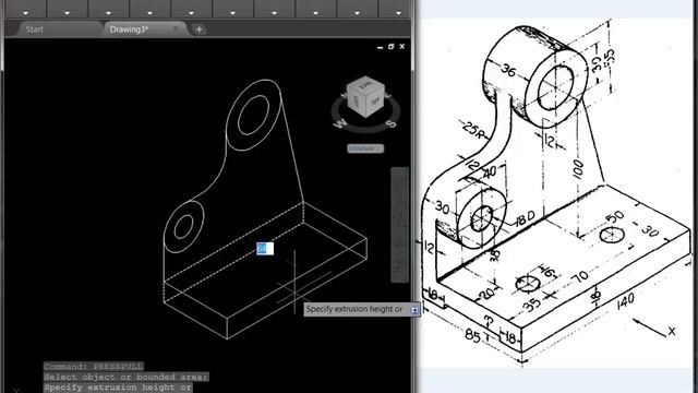 AutoCAD 3D Basic training | Exercise - 19 смотреть онлайн
