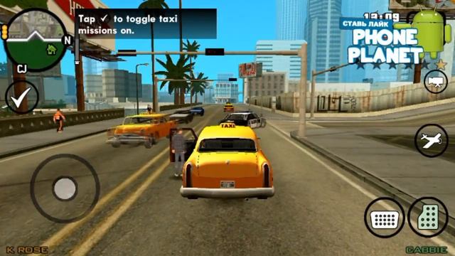 GTA San Andreas на ANDROID - Мод летающие авто PHONE PLANET смотреть онлайн