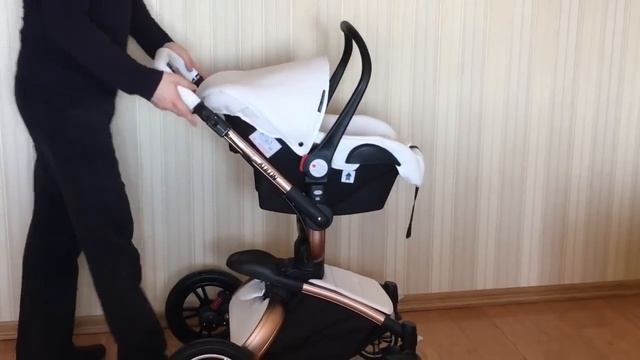 Baby Stroller AULON With Car Seat  PU Leather