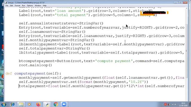 Loan Amount Calculator App using Python Tkinter - part 2 | GUI Programming with Python | Uplatz смотреть онлайн