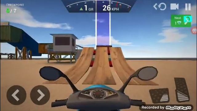 Обозреваем игру ULTIMATE MOTORCYCLE SIMULATOR проходим скил тест. смотреть онлайн