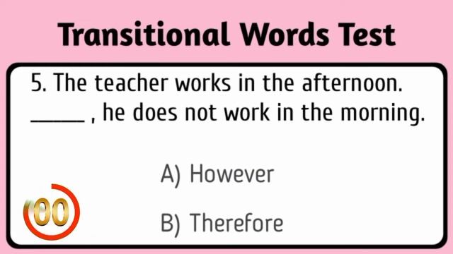 Transitional words quiz || Transitional words test || Ladla Education смотреть онлайн