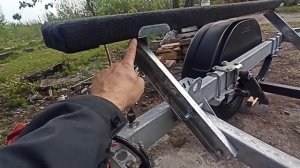 Прицеп спутник Аква 40!Под ПВХ лодку 450! Отзыв о прицепе!