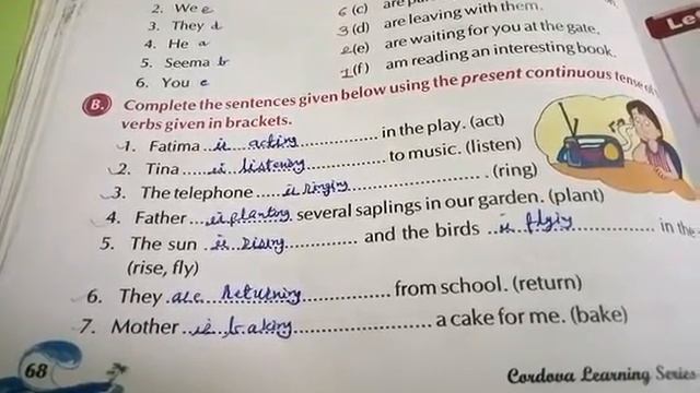 Std:-4 English Grammar ch:-19 Present Continuous Tense with Exercise & Homework 4 the Students смотреть онлайн