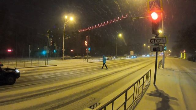 Первый снег в Волгодонске на Рождество 7.01.2020 смотреть онлайн