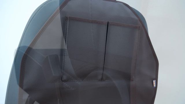 Накидка на спинку сиденья авто с карманами. Искусственная кожа. Цвет: коричневый. Промо-ролик смотреть онлайн