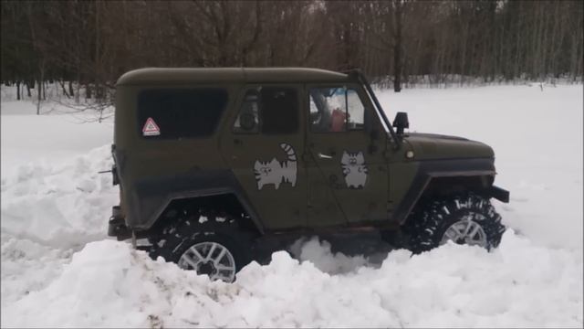 Колеса от 66 на УАЗ, обзор и тест по весеннему снегу, 40" для УАЗа) смотреть онлайн