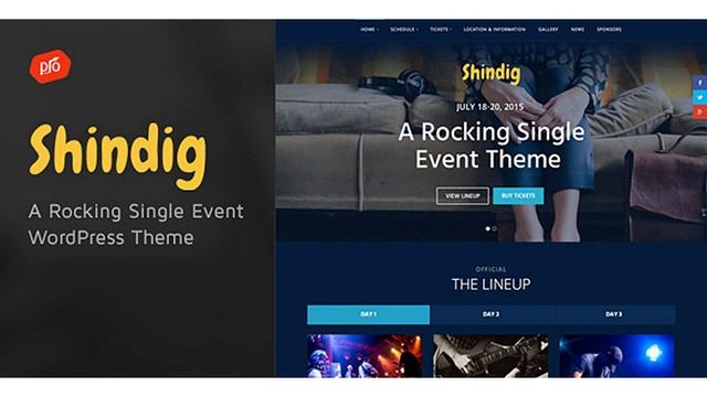 Shindig - A Rocking Single Event Theme | Themeforest Website Templates and Themes смотреть онлайн